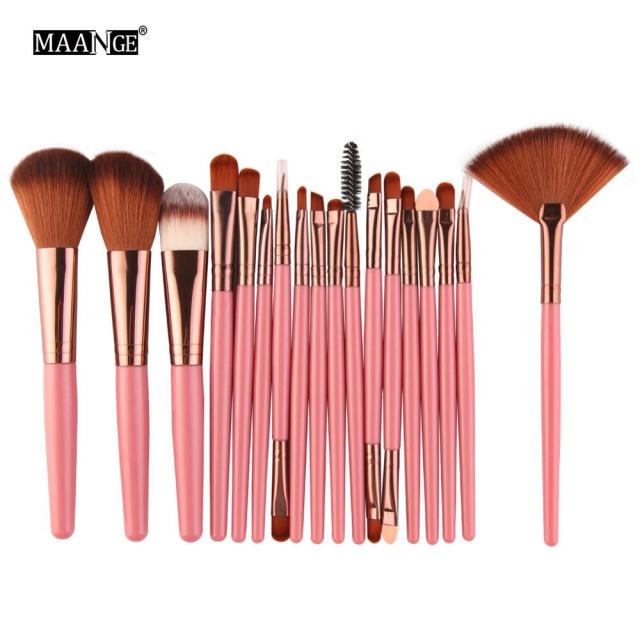 MAANGE Professional 6/15/18Pcs Cosmetic Makeup Brush Foundation Eyeshadow Lip Make Up Eye Brushes Set Kit Pinceaux Maquillage