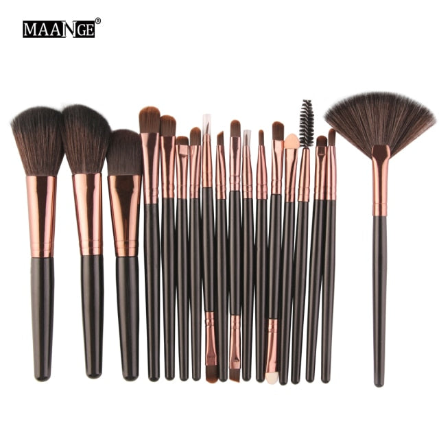 MAANGE Professional 6/15/18Pcs Cosmetic Makeup Brush Foundation Eyeshadow Lip Make Up Eye Brushes Set Kit Pinceaux Maquillage