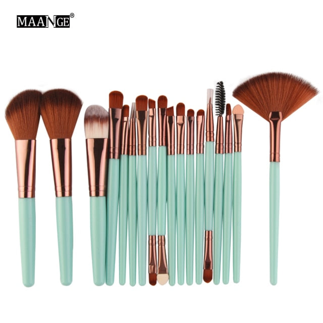 MAANGE Professional 6/15/18Pcs Cosmetic Makeup Brush Foundation Eyeshadow Lip Make Up Eye Brushes Set Kit Pinceaux Maquillage