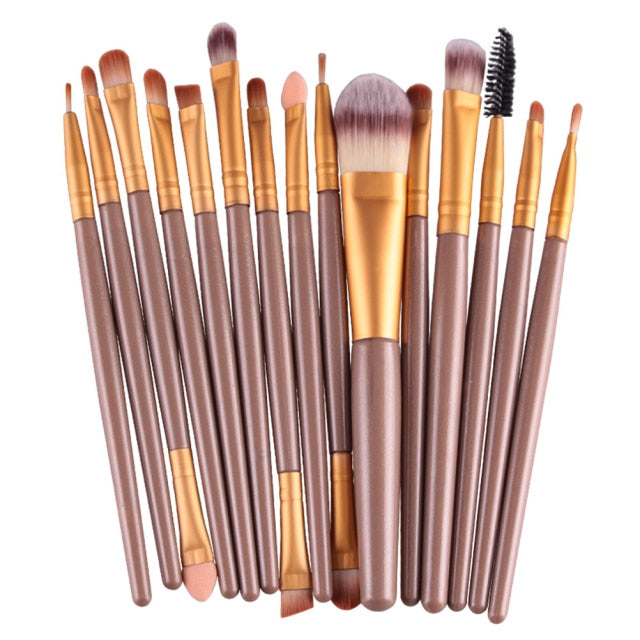 MAANGE Professional 6/15/18Pcs Cosmetic Makeup Brush Foundation Eyeshadow Lip Make Up Eye Brushes Set Kit Pinceaux Maquillage