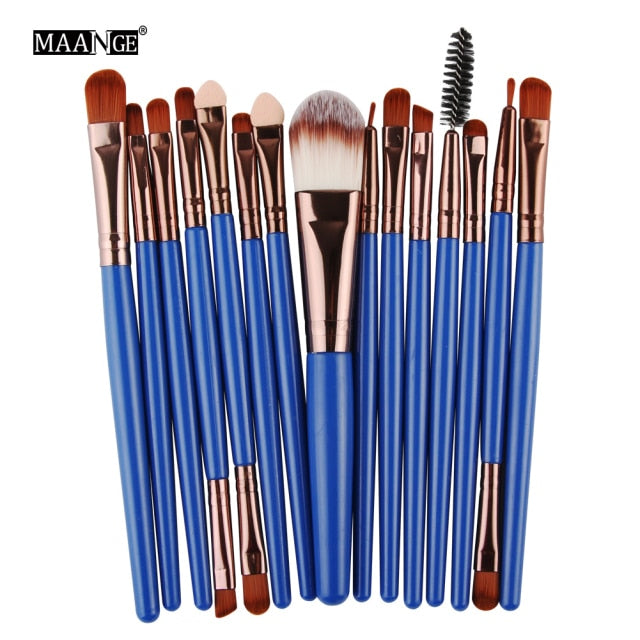 MAANGE Professional 6/15/18Pcs Cosmetic Makeup Brush Foundation Eyeshadow Lip Make Up Eye Brushes Set Kit Pinceaux Maquillage