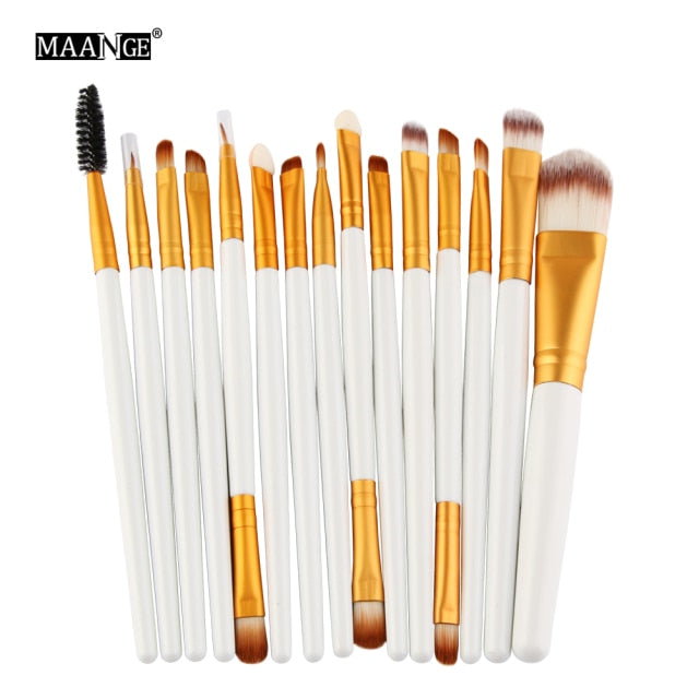 MAANGE Professional 6/15/18Pcs Cosmetic Makeup Brush Foundation Eyeshadow Lip Make Up Eye Brushes Set Kit Pinceaux Maquillage