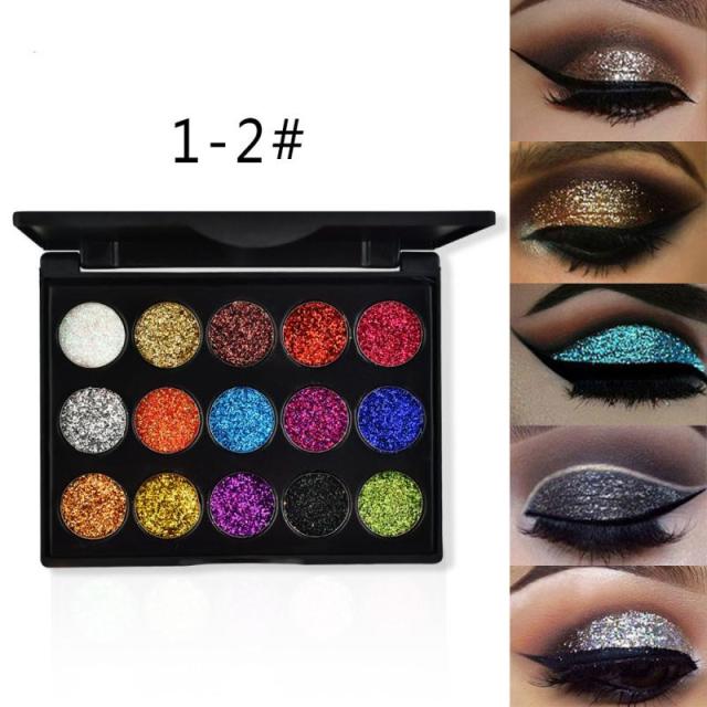 ELECOOL 15 Color Glitter Eye Shadow Pallete Pigment Professional Eye Makeup Palette Long-lasting Eyeshadow Palette Maquillage