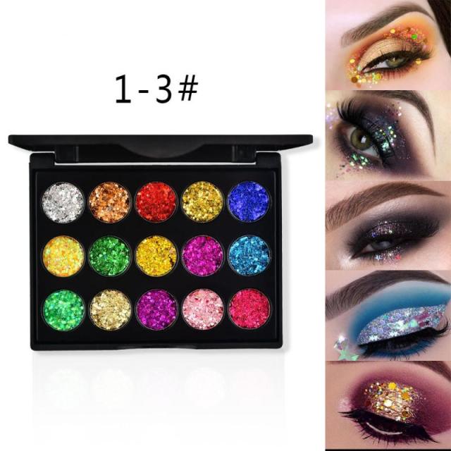 ELECOOL 15 Color Glitter Eye Shadow Pallete Pigment Professional Eye Makeup Palette Long-lasting Eyeshadow Palette Maquillage