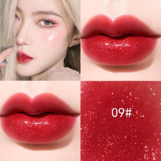 1 Pcs Velvet Shimmer Lip Glaze Smooth Waterproof Sweatproof Lip Gloss Belleza Batom Lips Makeup Cosmetics Maquillage TSLM1