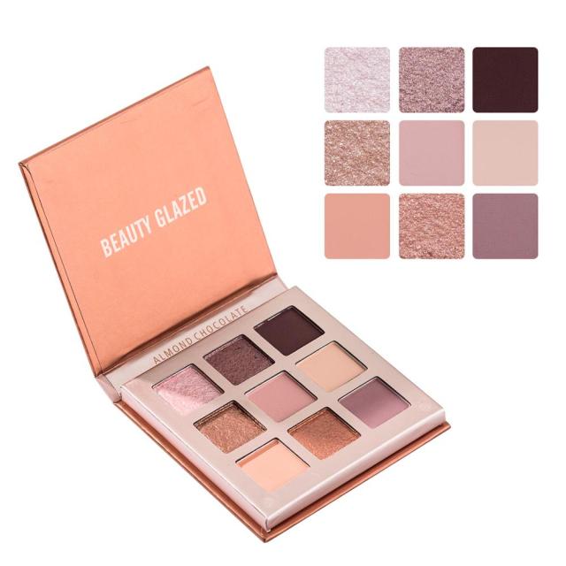 Beauty Glazed Makeup Eyeshadow Pallete makeup Tray 9 Color Shimmer Pigmented Eye Shadow Palette Make up Palette maquillage