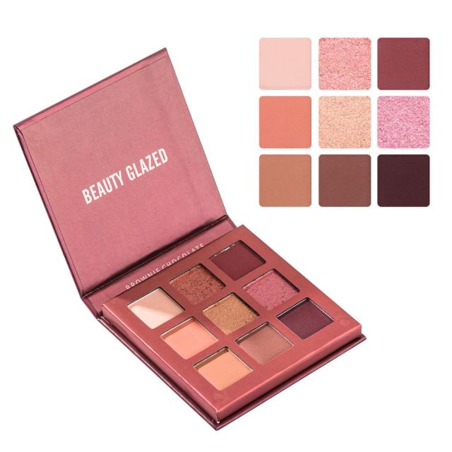 Beauty Glazed Makeup Eyeshadow Pallete makeup Tray 9 Color Shimmer Pigmented Eye Shadow Palette Make up Palette maquillage