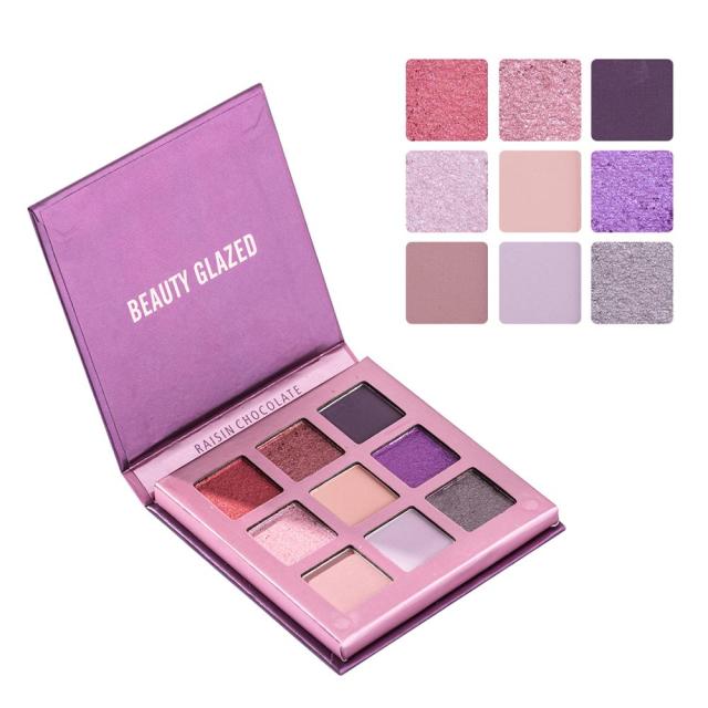 Beauty Glazed Makeup Eyeshadow Pallete makeup Tray 9 Color Shimmer Pigmented Eye Shadow Palette Make up Palette maquillage