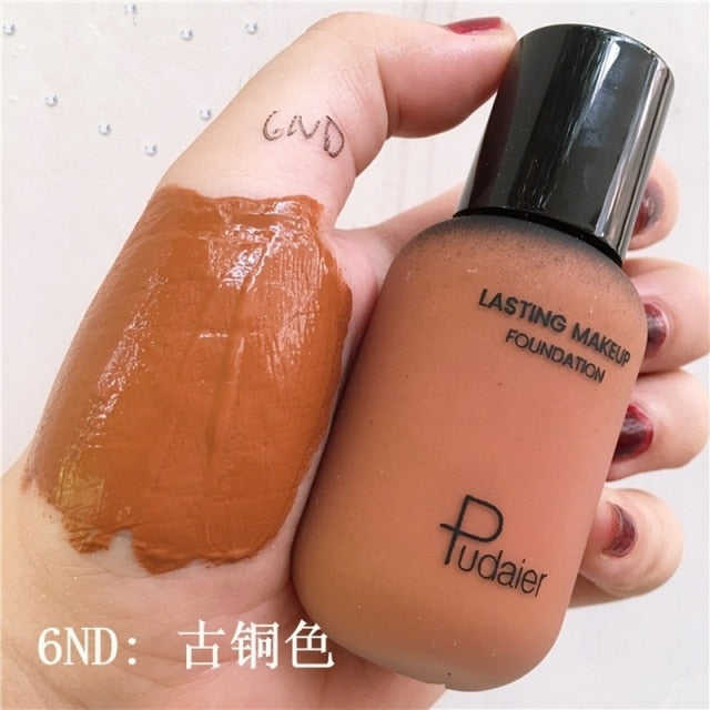 40ml Face Foundation Cream Mineral full cover cream Liquid Concealer Base Make Up Professional Skin Tone Dark Black Corrector